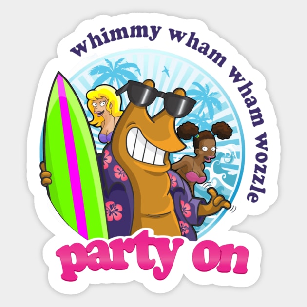 Party Worm Sticker by Pryma Design